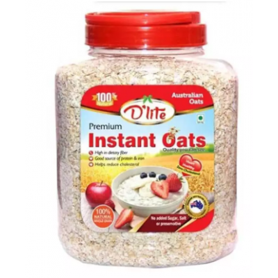 D'Lite Premium Instant Oats Jar - 1Kg